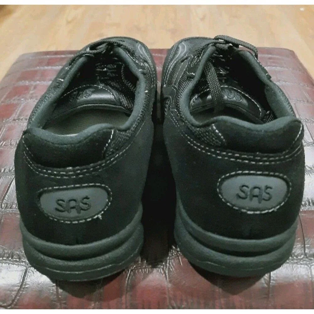 SAS Women Shoes Tour Mesh Black Comfort Sneakers Sz 8.5 WW & Step Plus Footbed